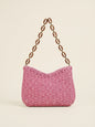 Colorful Woven Straw Shoulder Bag