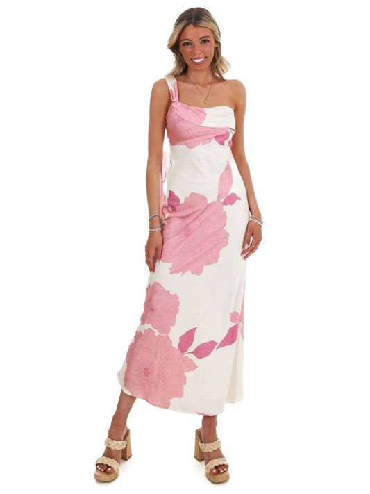 One Shoulder Floral Maxi Dress