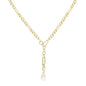 Allure Pearl Lariat Necklace in Gold
