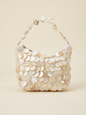 Luxe Handcrafted Mother of Pearl Disc Clutch for Special Occassion & Summer Vacations