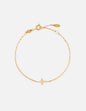 Dainty Gem Cross Link Bracelet