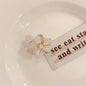 Gold Pearl Rhinestone Mini Hair Clip
