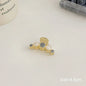 Gold Pearl Rhinestone Mini Hair Clip