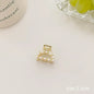 Gold Pearl Rhinestone Mini Hair Clip